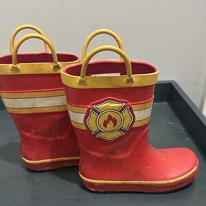 Cat & Jack Red Firefighter Kids Boots
